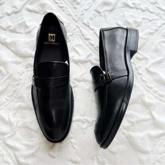 Bruno Magli Pablo Buckle Strap Loafer Size 9 New